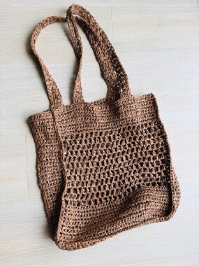 Old Navy Brown Crochet Shoulder Bag